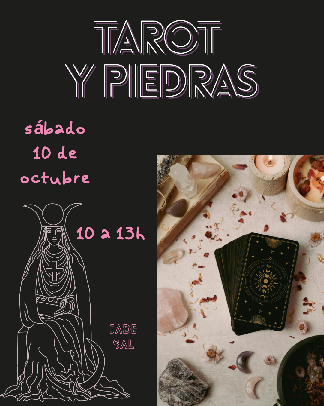 Tarot y Piedras. TRES HORAS. 10/10/26